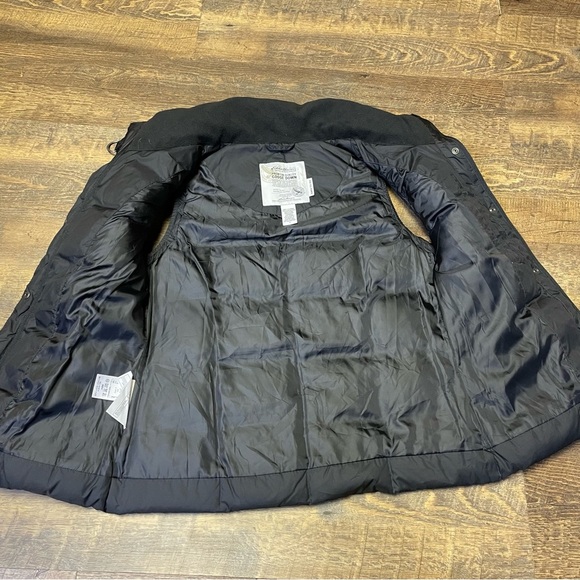 Eddie Bauer Premium Goose Down Puffer Vest Womens Small EB700 Black Zip Snap - Picture 8 of 10